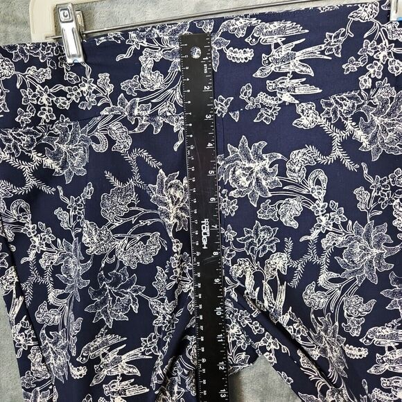 New Directions Womens  PANTS  Size 10  Navy Blue white Stretch Tummy Panel - Picture 5 of 10